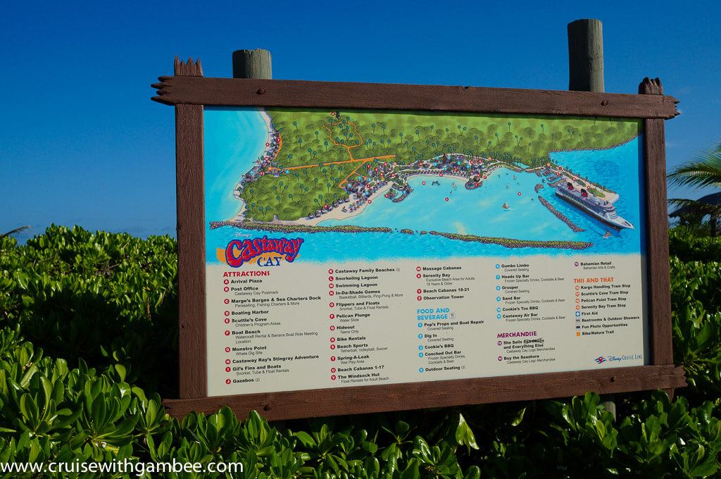 Castaway Cay map