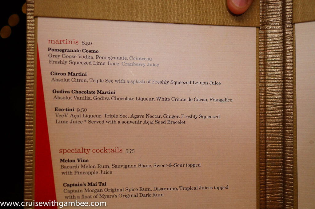 Disney Cruise Drink Lists and Prices. cruise with gambee