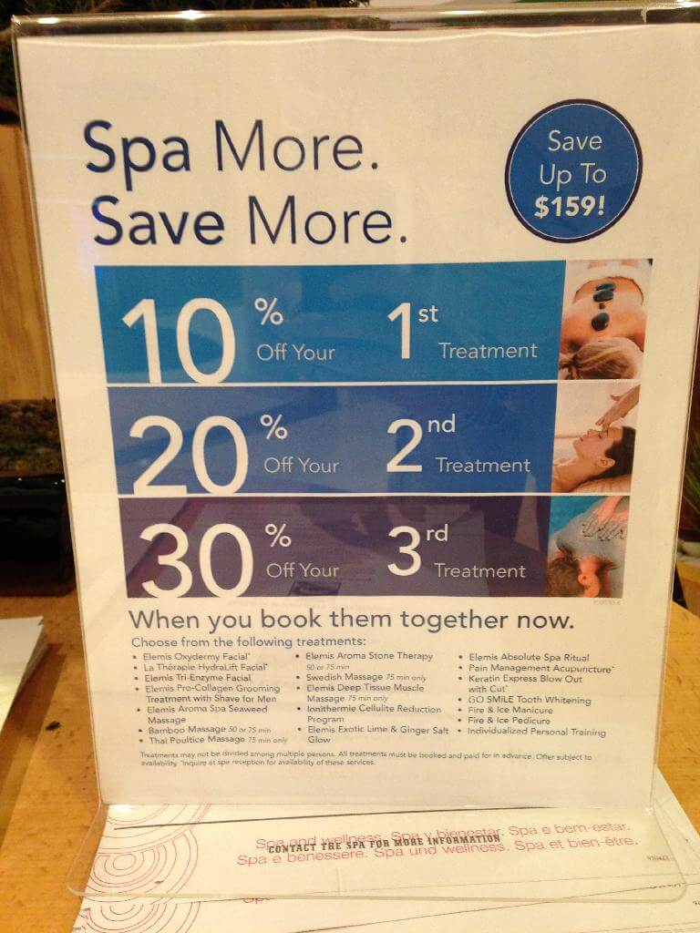 Royal Caribbean Spa Prices cruise with gambee