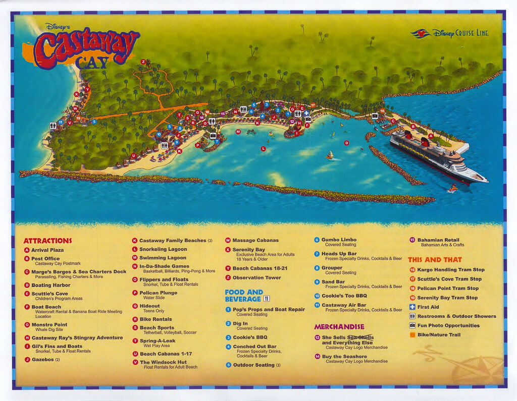 Castaway Cay Map
