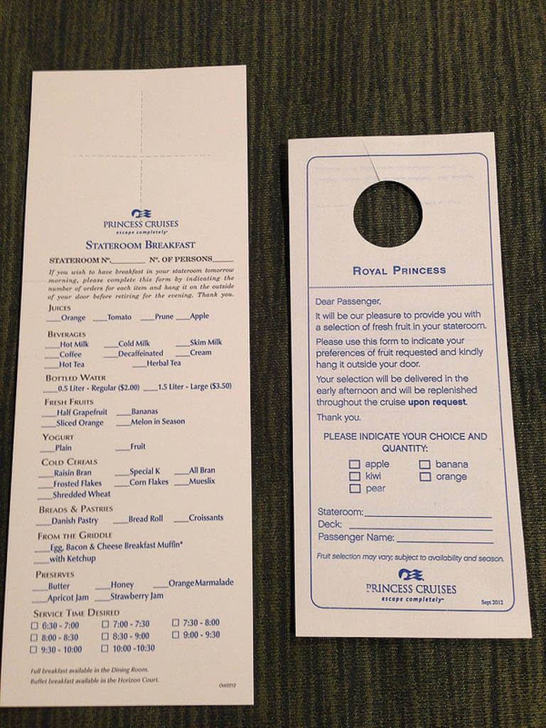 Princess Cruises Menus Cruise With Gambee