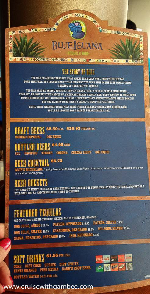 Carnival drink prices - beers