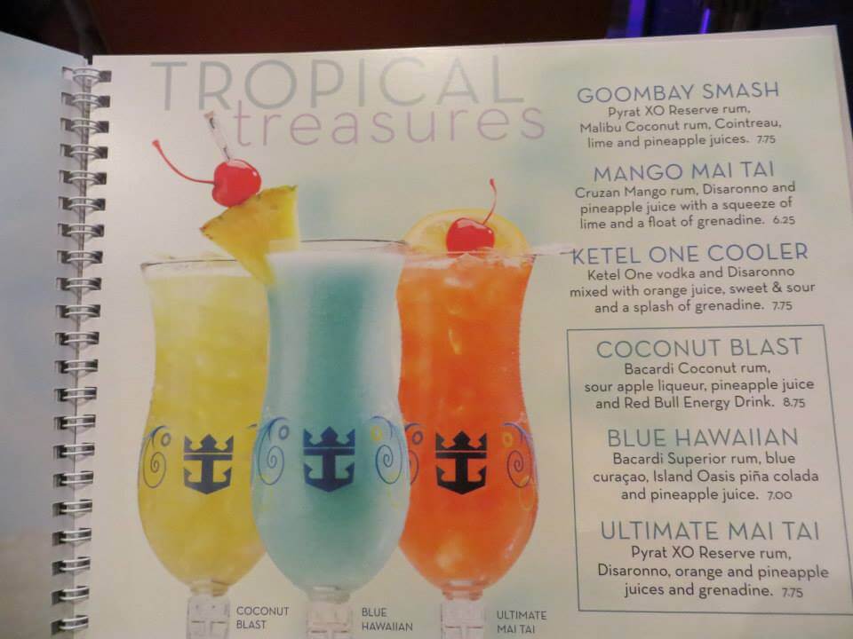 Royal Caribbean mix drinks prices