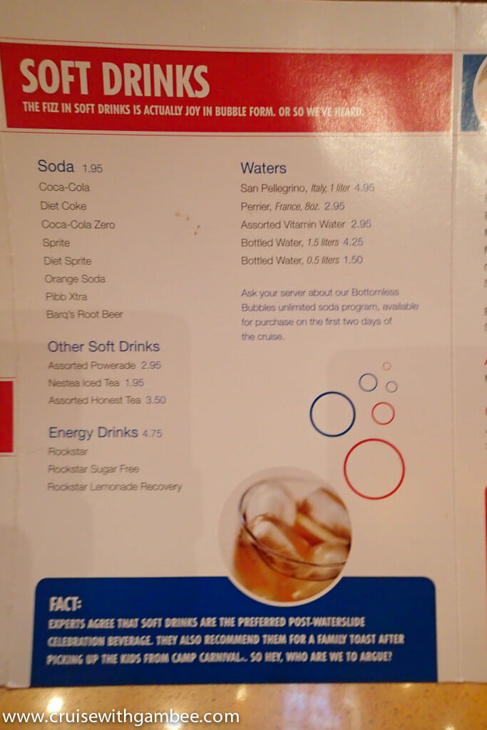 Carnival Cruise Drink Prices Cruise With Gambee