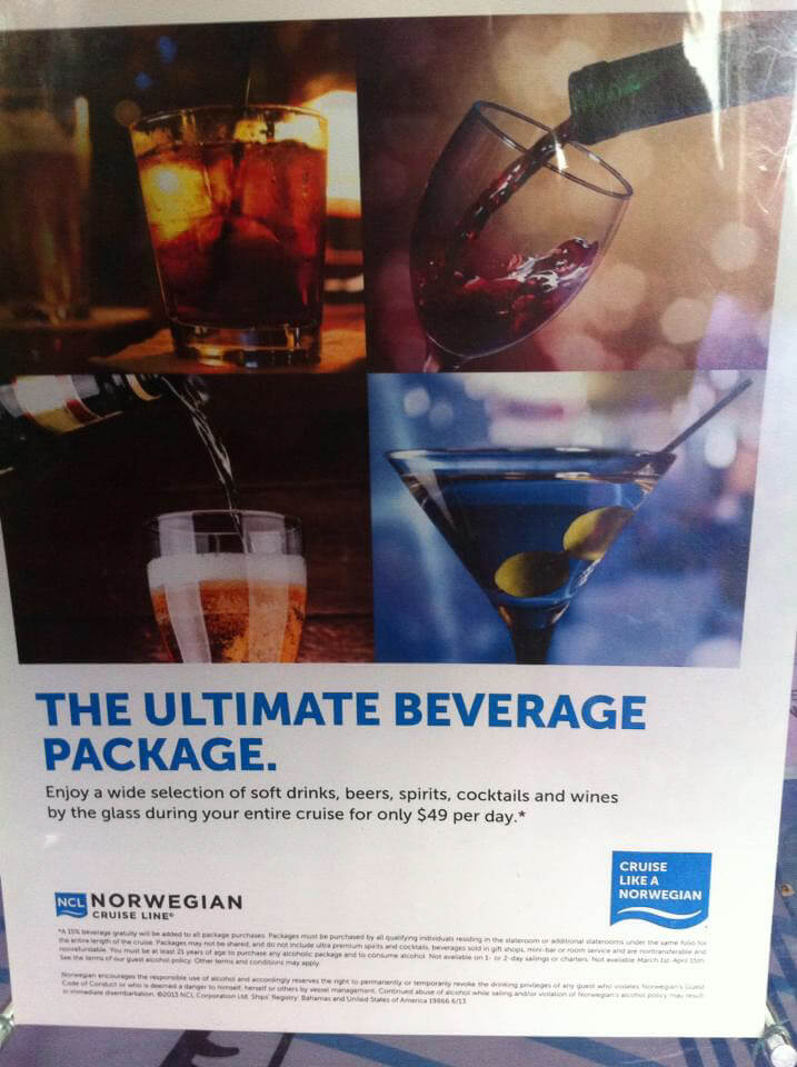 Norwegian (NCL) Ultimate Beverage Drink Package - NCL Drink Package