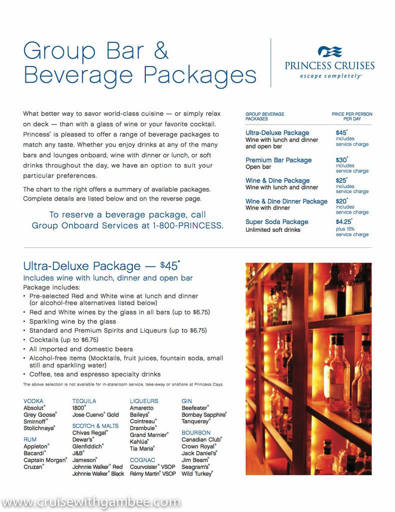 Princess Cruise Drink Packages